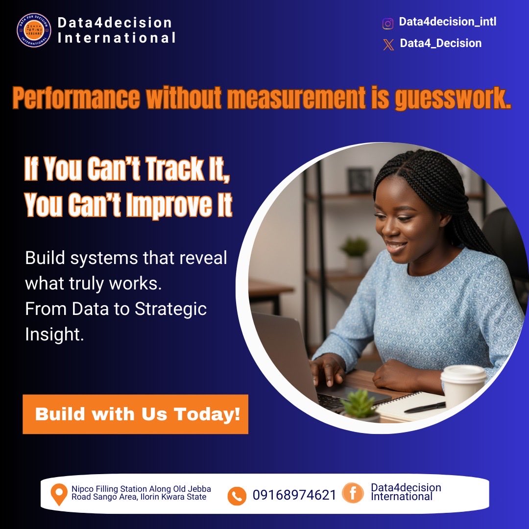 Data4_Decision's tweet photo. This month, we’re choosing clarity over assumptions, systems over stress, and strategy over noise. 
At Data4Decision International, we help you build measurement systems that show you exactly what’s working and what needs to change. https://t.co/G1KRbphstz
