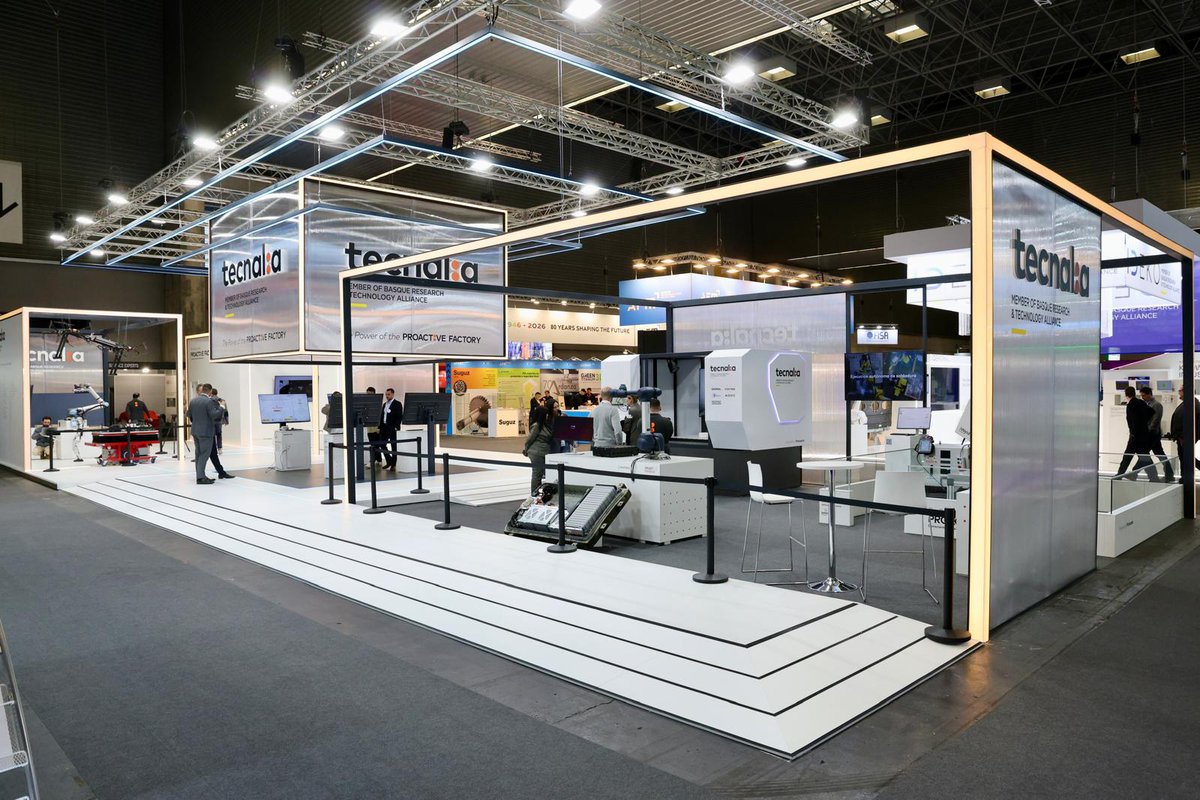 tecnalia's tweet photo. 📢 Hoy presentamos oficialmente The #ProactiveFactory,  la visión de TECNALIA para una industria que no solo produce: anticipa,  razona y colabora. 
 
Y este año, la fábrica PIENSA, HABLA Y ACTÚA.
❗ Pabellón 1 – Stand E-10 
¡VISÍTANOS!
@BEC_BIEMH
👇👇
 
#Biemh2026 https://t.co/9piaT5KhFP