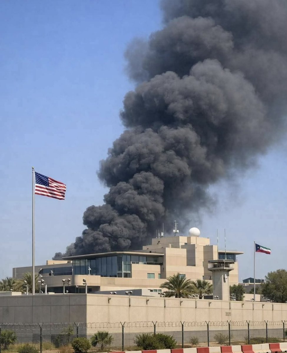 jisatu01's tweet photo. Kedubes AS di Kuwait terbakar 🔥

Iran melancarkan serangan ke Kedutaan Besar AS di Kuwait. https://t.co/bTt04LNyOj