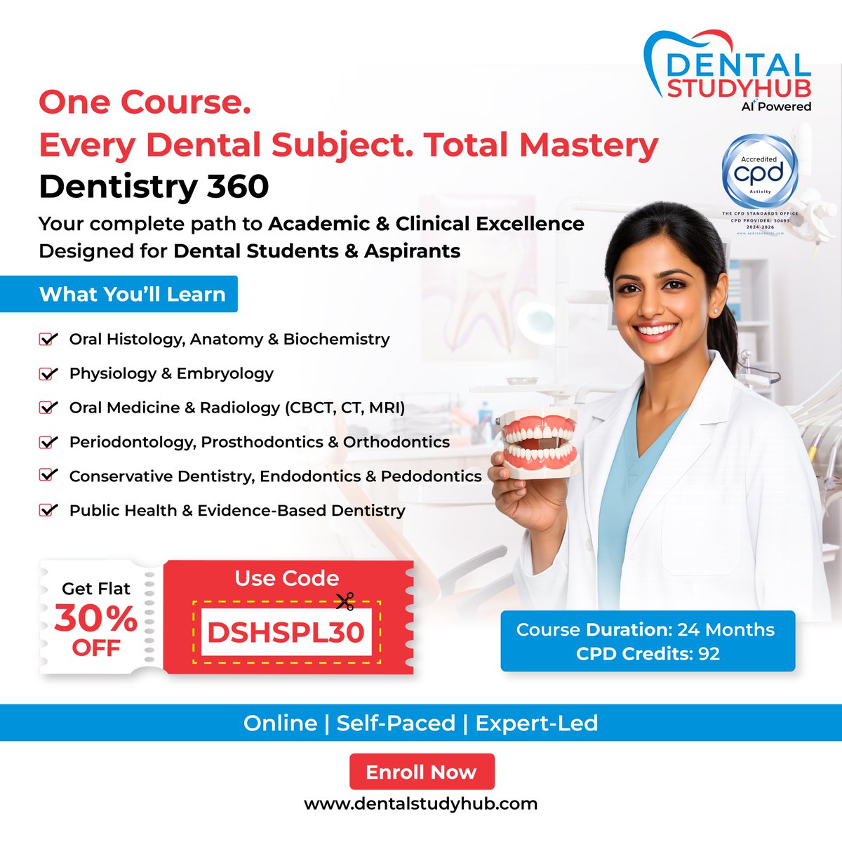 MasterHealthPr0's tweet photo. Master Every Dental Discipline with Dentistry 360
Take your academic knowledge and clinical skills to the next level with our comprehensive online program. Start your journey to dental excellence today!
Enroll Now: https://t.co/h3GjVKUf1E
#Dentistry360 #DentalEducation#CPDCredits https://t.co/IPpeJd3sPf