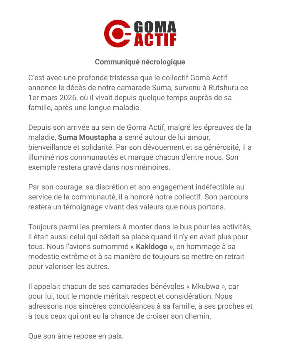 GOMA ACTIF ⭕️ tweet media