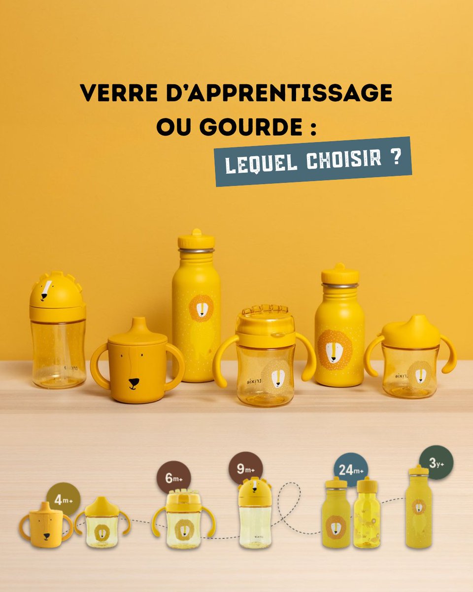 Verre d'apprentissage ou #gourde : lequel choisir pour votre enfant ?
Retrouvez tous les modèles Trixie ici : lapouleapois.fr/527-boutique-t…