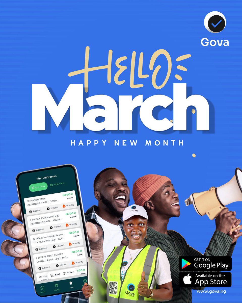 GovaNigeria's tweet photo. Welcome to March.
A new month to verify smarter, work sharper, and earn better.
Opportunities are everywhere, the question is
Are you ready?
Step into March with confidence. Step into Gova.
#March2026 #NewMonthWins #GovaPlatform #SecureIncome #levelup https://t.co/bmE9lFwrpe