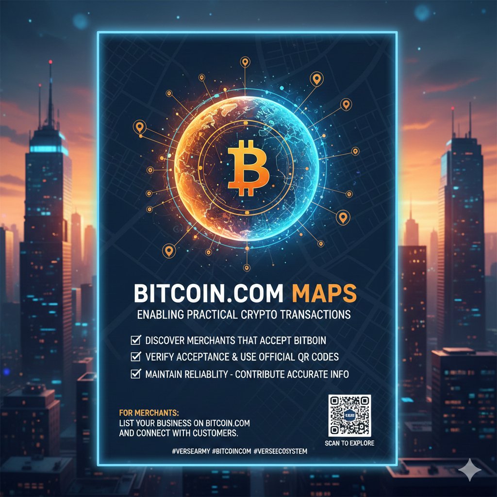chinedu2f159429's tweet image. Bitcoin.com Maps helps you discover merchants that accept Bitcoin, verify payments, and transact securely using official QR codes.
Merchants — get listed and connect with customers ready to spend digital. 
 #BitcoinMaps #CryptoAdoption #AcceptBitcoin #VERSEARMY