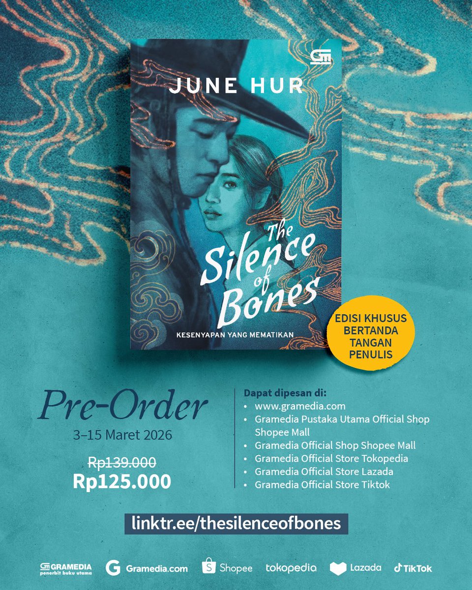bukugpu's tweet photo. PO The Silence of Bones mulai 3 Maret, pukul 10.00 WIB ⏰ Edisi khusus bertanda tangan penulis 👉🏻 https://t.co/9bcq4mi5Ac tandai sekarang juga! 📌 #bukugpu #JuneHur https://t.co/pRvsAM9Nj2