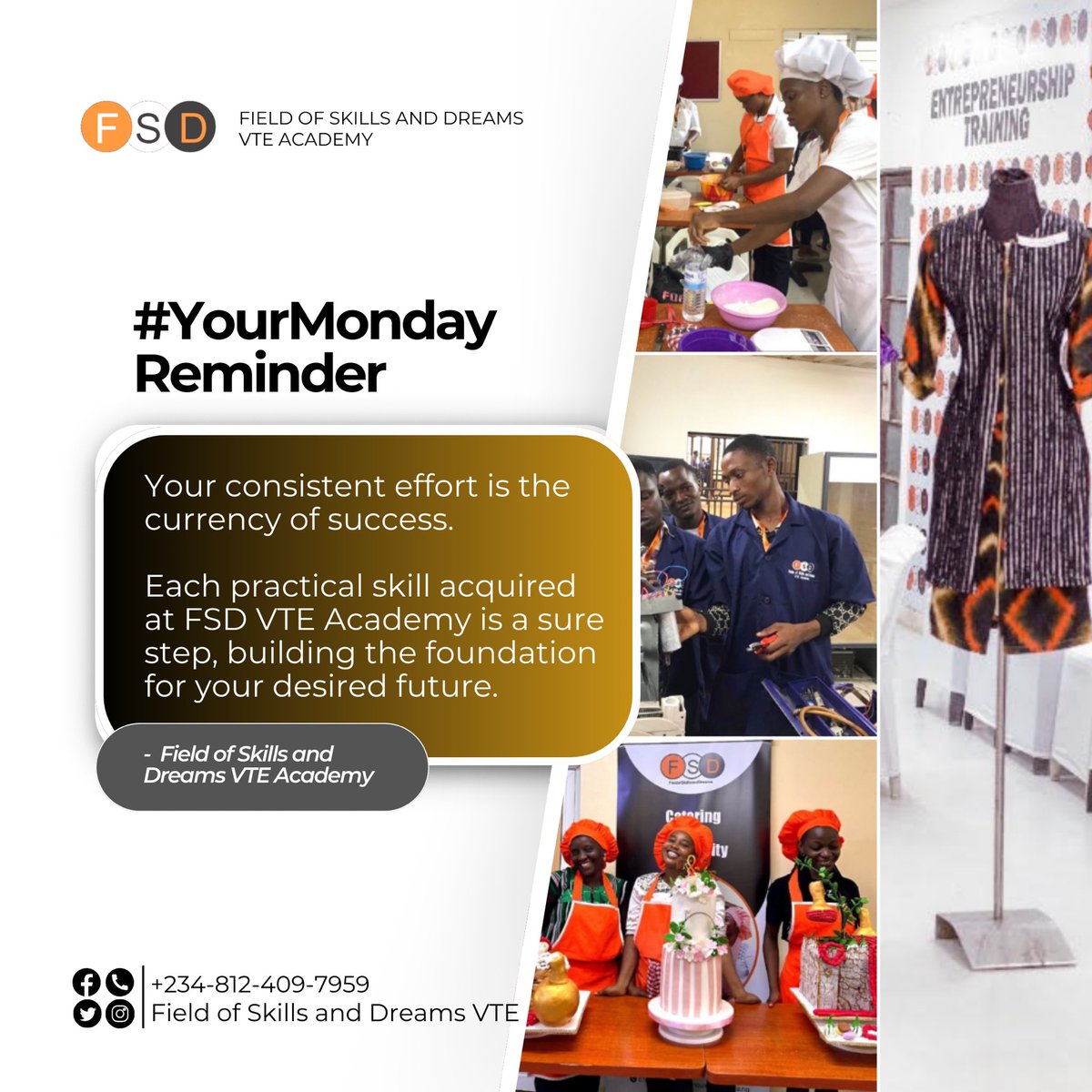 FSDreams1's tweet photo. Dear Nigerian youth, every skill you learn is a step closer to the future you dream of. Start today, stay consistent, and let your hands shape your destiny.

This week, let’s turn passion into profit—one skill at a time, and help you create the future you’ve always dreamed of. https://t.co/oOD4y7n37V