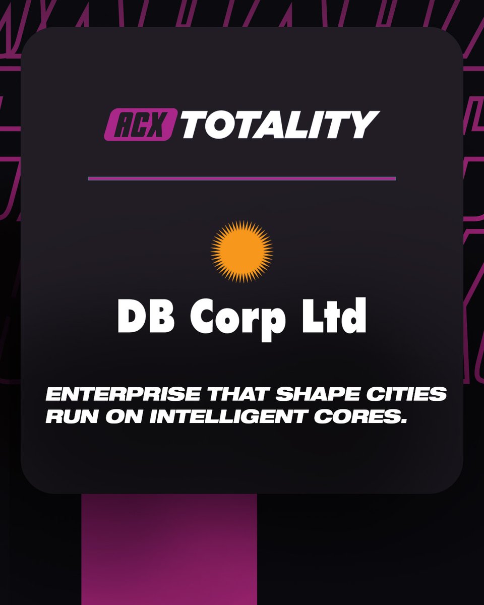 Skylines aren’t built by chance. They’re built by intelligence.

DB Corp Ltd strengthens its operational core with ACX Totality—bringing visibility, structure, and precision into every enquiry, workflow, and revenue decision through a unified real estate CRM.

Smarter systems.