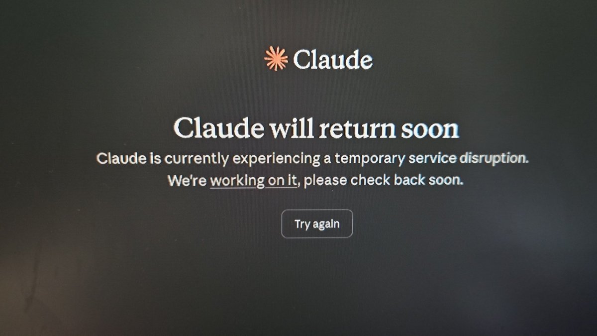 You think Claude pushed something to prod that broke Claude?