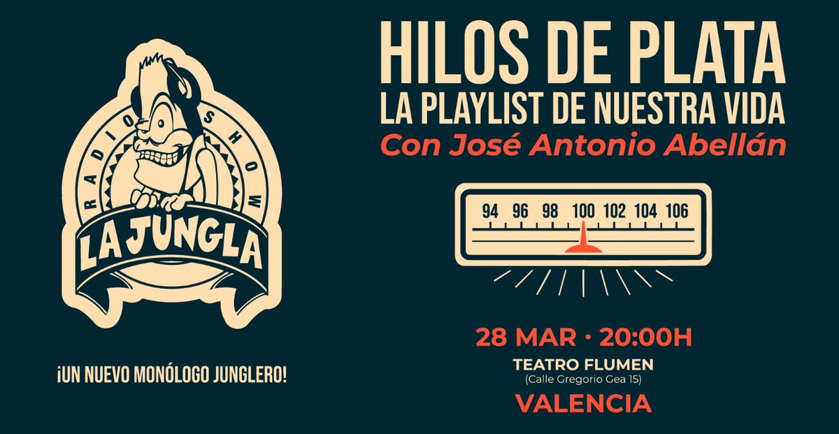 jaabellan's tweet photo. Y esto no hay quien lo pare. El próximo sábado 28 estaré en Valencia en el @teatroflumen con #HILOSDEPLATA la hilarante historia de las canciones que nos han hecho ser como somos. Vas a alucinar!!!. Entradas en https://t.co/c3Qw0VQLhs https://t.co/B0772Zu7bt