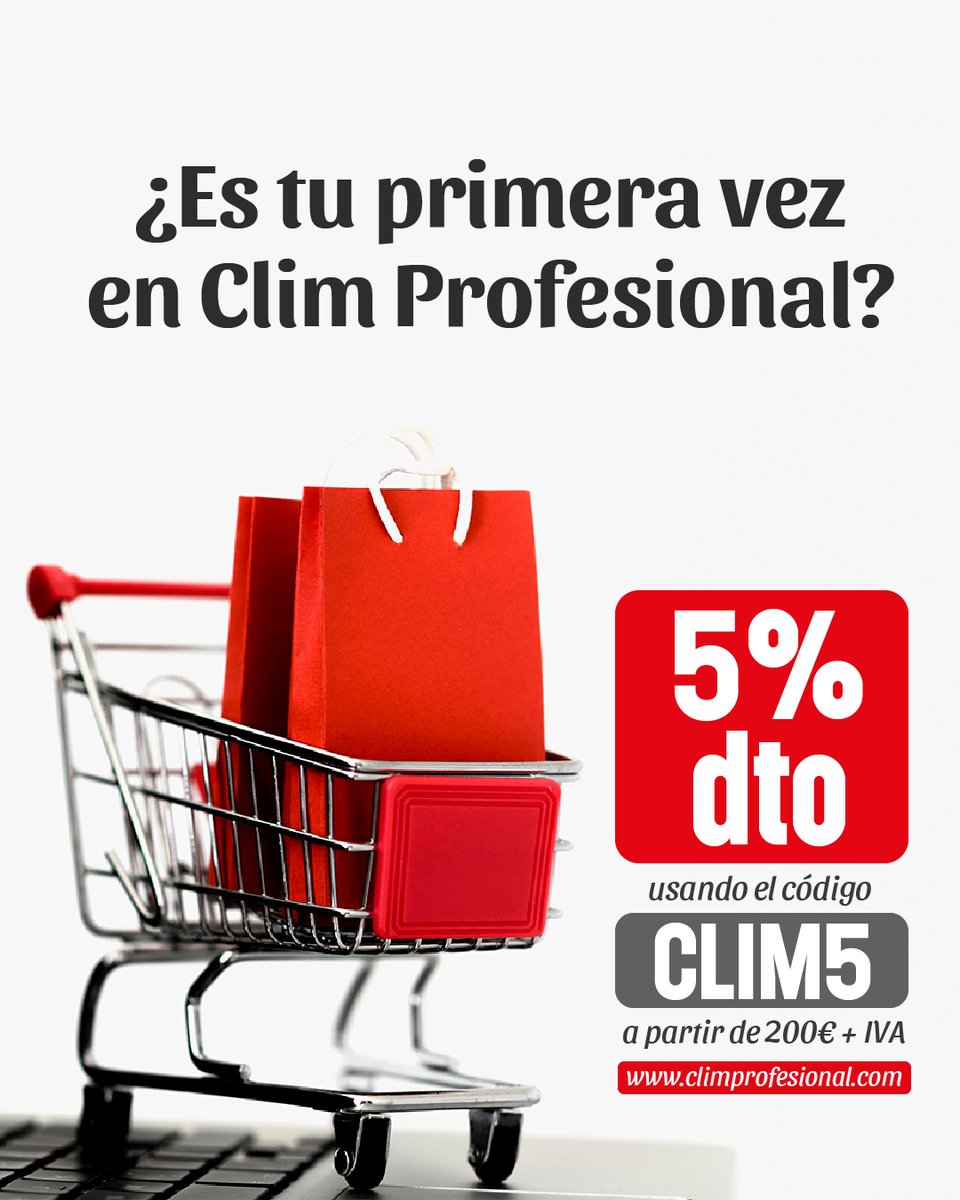 ¡Hola! 👋🙂 Somos Clim Profesional, una tienda online de productos de limpieza profesionales🪣🧹🧼 para uso en entornos laborales y domésticos.
Si quieres probar nuestros productos tienes un 5% de DTO en tu 1️⃣pedido con el código💥CLIM5💥
 💻 climprofesional.com
