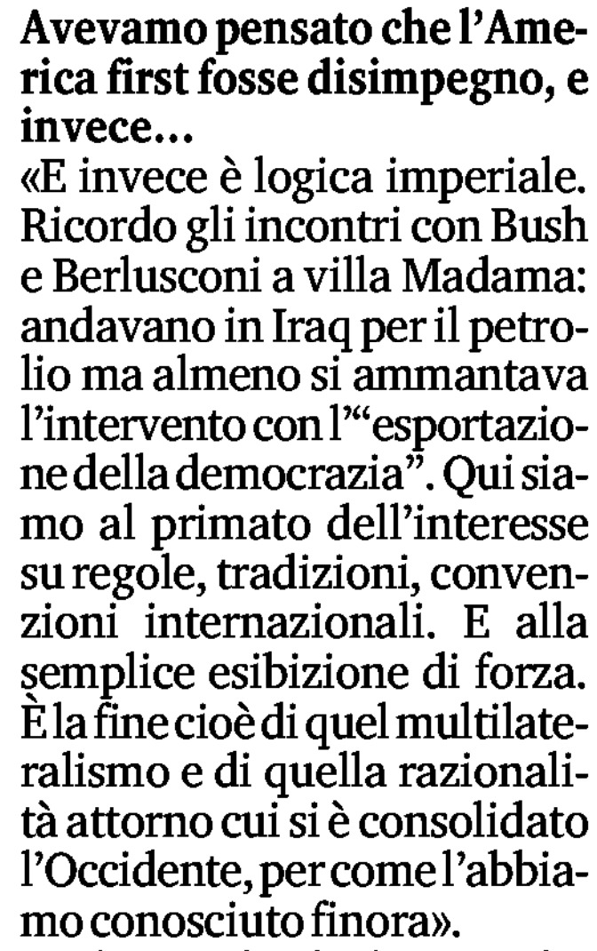 FulvioLorefice's tweet photo. @Pierferdinando intervistato da @LaStampa paragona  la vicenda #Iran con quella #Iraq di 23 anni fa. Interessante: il ricorso alla 3ª plurale ("andavano"), tenuto conto della posizione politica dell'#UDC di allora; l'esplicitazione della matrice economica della guerra 2003 https://t.co/r8wOSPtEla