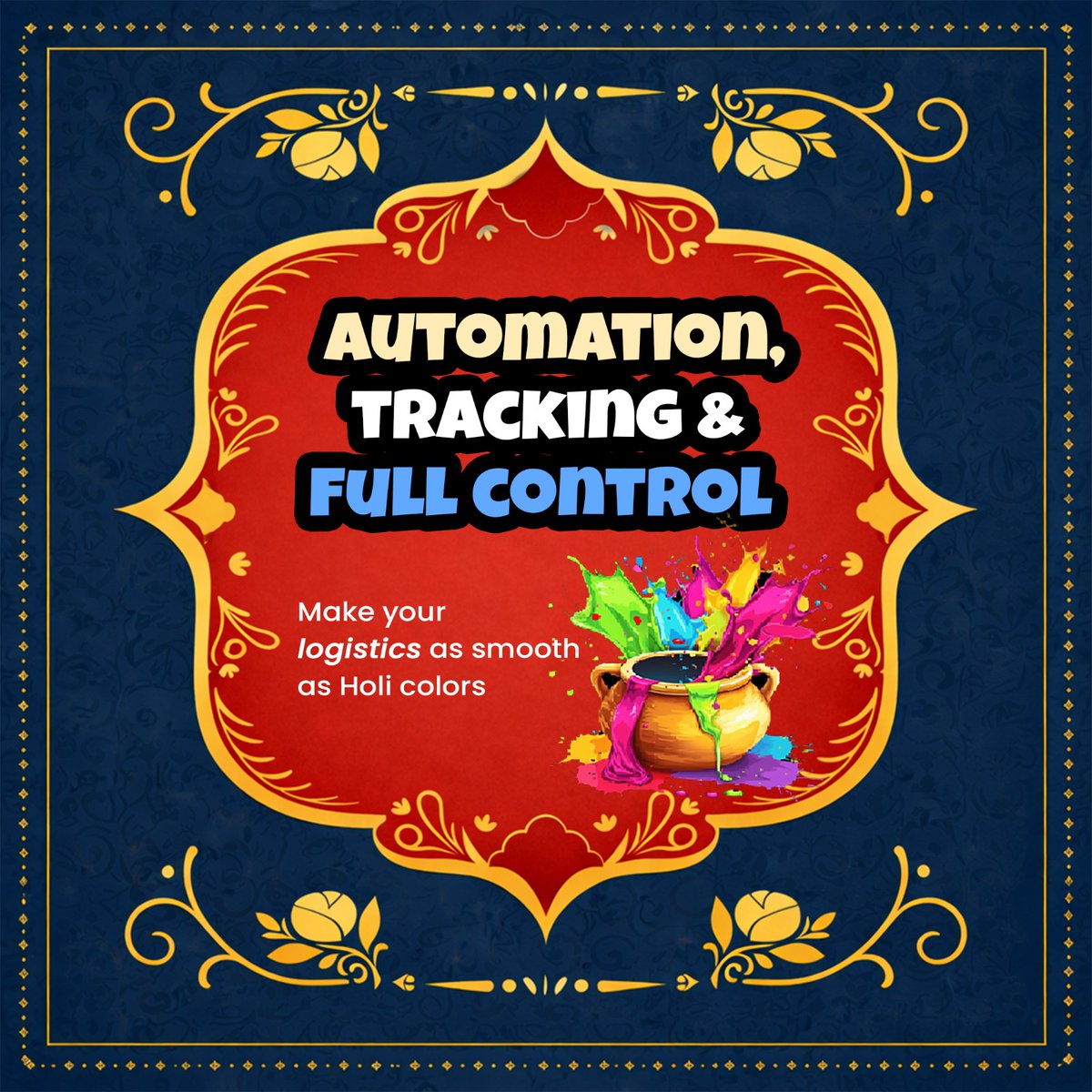 shipdaak's tweet photo. This Holi, don’t just play with colors.
Play smart with your logistics too 🎨📦

More profits.
More savings.
Zero unnecessary charges.

With FREE RTO, FREE NDR, NO COD Charges, NO GST, Multiple Courier Partners &amp; Pan India reach - your business is ready to grow in every color 🚀 https://t.co/dCxRlzXSIE