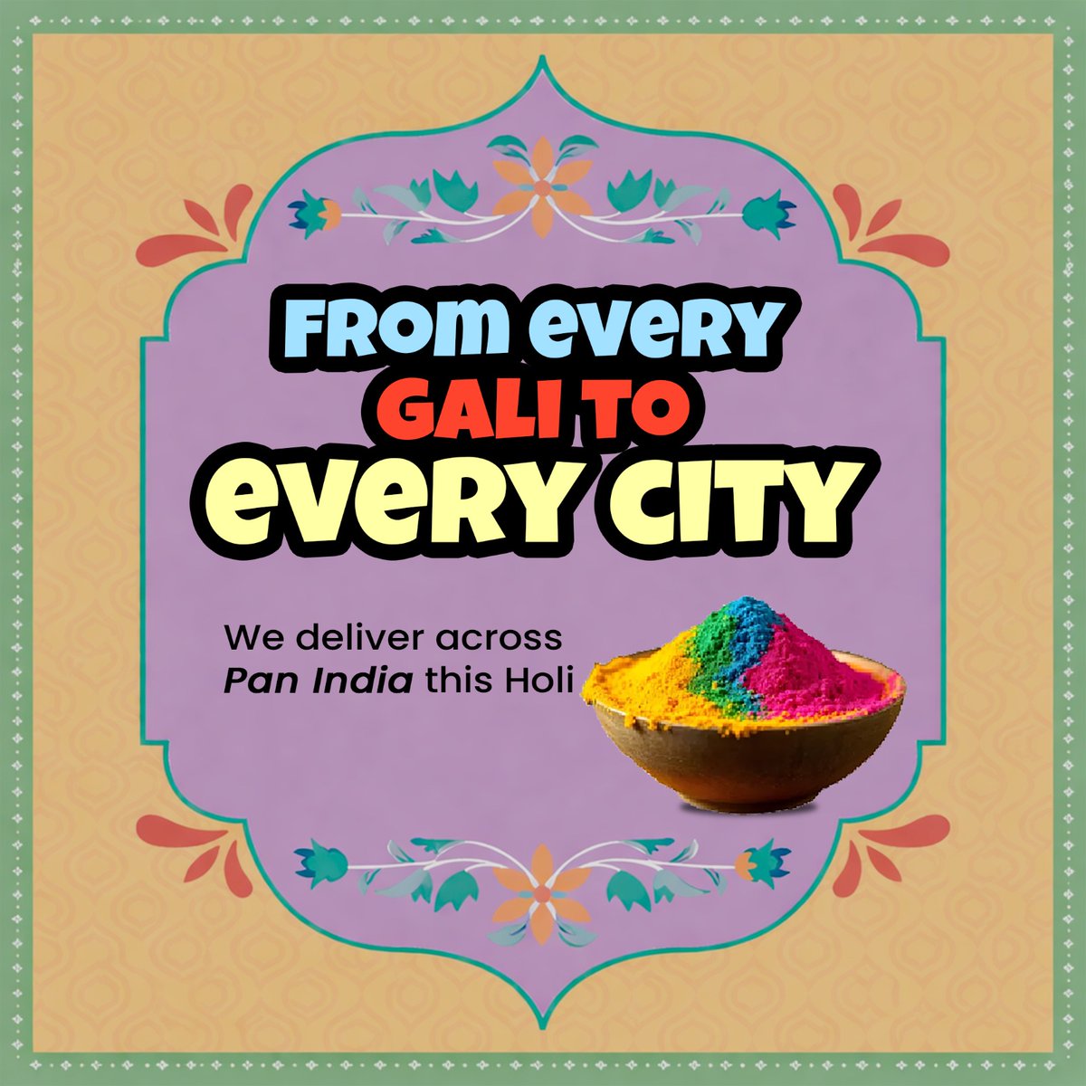 shipdaak's tweet photo. This Holi, don’t just play with colors.
Play smart with your logistics too 🎨📦

More profits.
More savings.
Zero unnecessary charges.

With FREE RTO, FREE NDR, NO COD Charges, NO GST, Multiple Courier Partners &amp; Pan India reach - your business is ready to grow in every color 🚀 https://t.co/dCxRlzXSIE