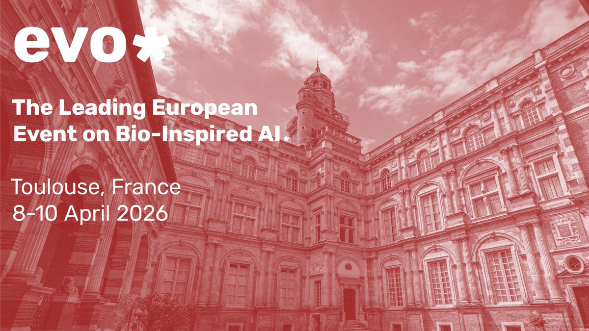 EvostarConf's tweet photo. 🚀 Early Bird Registration Closing Soon! 🚀

Early bird registration for EvoStar 2026 is available only until March 4! After this date, prices will increase.

📅 Conference Dates: 8–10 𝗔𝗽𝗿𝗶𝗹 𝟮𝟬𝟮𝟱
📍 Location: Toulouse, France 🇫🇷 https://t.co/CdODHIfdCM
