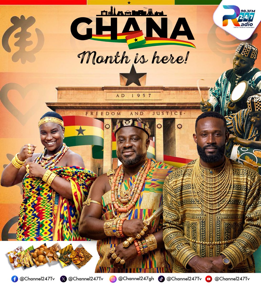 Channel247News's tweet photo. Join us celebrate 5 years of exciting programming as well as celebrating Ghana in this month. #channel247 #news247 #greenroom #criticallifematters #thegavelhall #247newzroomlive #sipandgist #healthyspace #breakfast247 #300seconds #news247live #celebritybuzz #radio247 #Ghanamonth https://t.co/xaPB0BIxF4