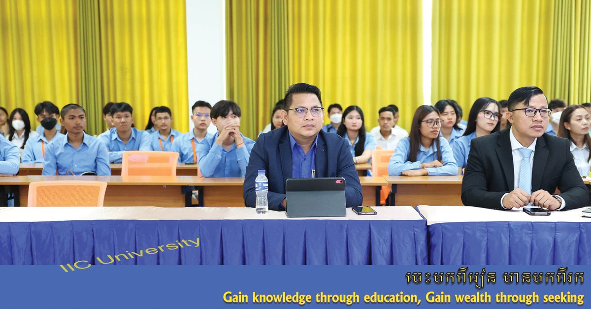 IIC1999's tweet photo. ថ្ងៃទី២ ខែមីនា ឆ្នាំ២០២៦ សាកលវិទ្យាល័យអាយអាយស៊ីនៃបច្ចេកវិទ្យា(IIC)បានរៀបចំពិធីបើកបវេសនកាល ឆ្នាំសិក្សា 2025–2026 និងពិធីប្រគល់ប័ណ្ណសរសើរជូននិស្សិតឆ្នើម https://t.co/MLXxfiI3t1