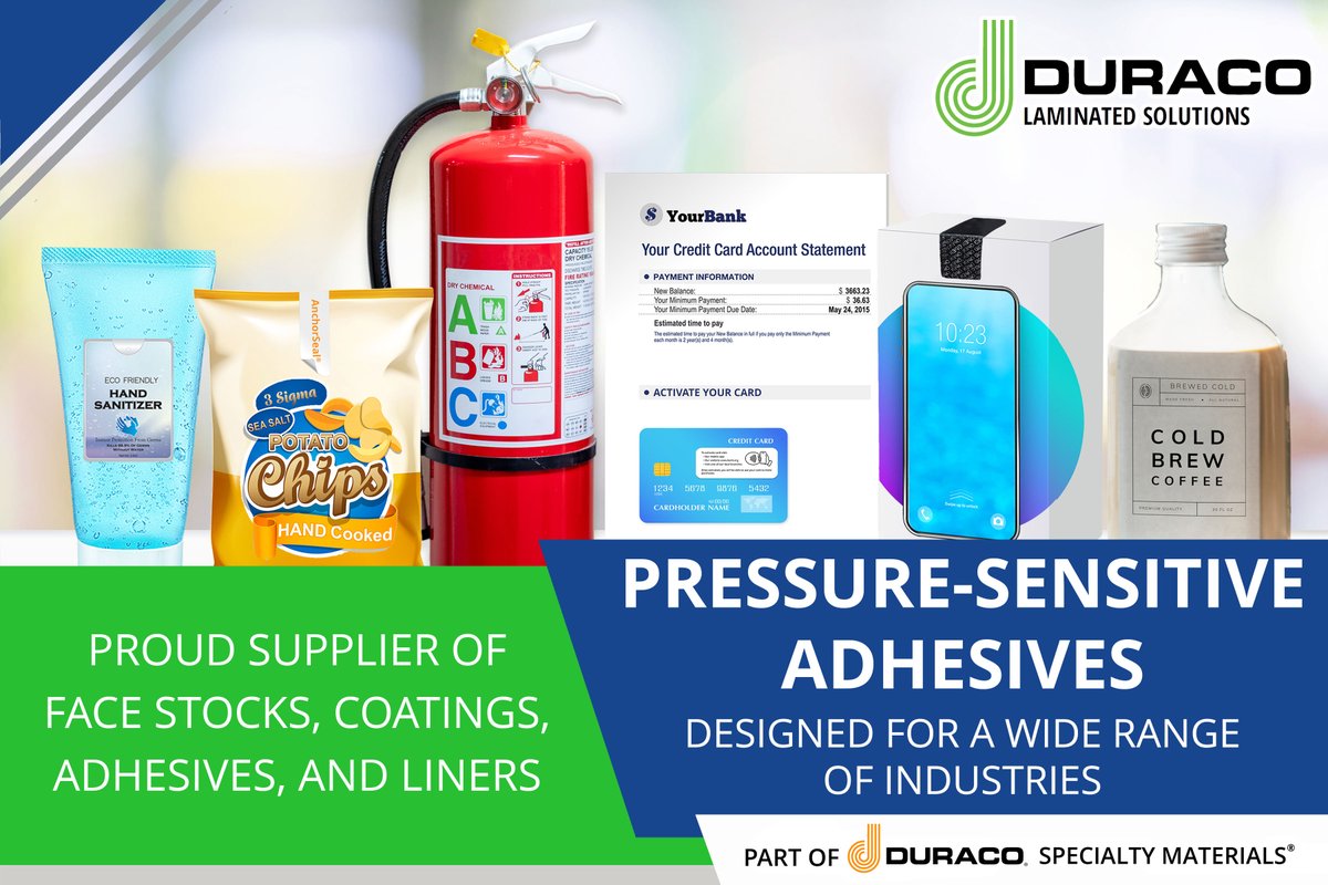 stratatac's tweet photo. Duraco Laminated Solutions is proud to deliver dependable quality, rapid turnaround, and innovative product performance across a range of industries that elevates your brand and strengthens your supply chain.
https://t.co/1xeln9dBN7

#DuracoLaminatedSolutions https://t.co/EtKHJdTfAT