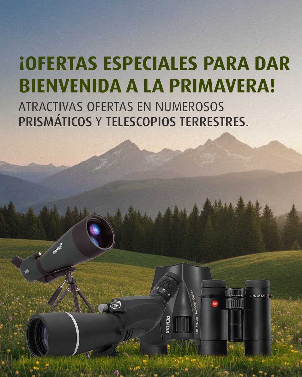¿Queréis ver cómo todo vuelve poco a poco a la vida? 🌷

👉 Tenemos la oferta perfecta: numerosos prismáticos y telescopios terrestres con grandes descuentos ⬇️

👉 ¡Solo hasta fin de existencias!
🔗 astroshop.es/blog/?p=61015

#Naturaleza #Prismaticos #TelescopioTerrestre
