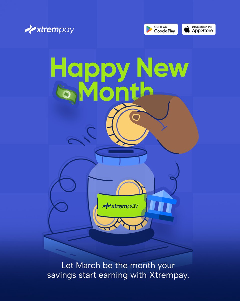 xtrempay's tweet photo. Happy New Month. This month, do not let your money sit idle. Add funds, earn coins, join raffles, and win with Xtrempay. https://t.co/D4bKnVGwDb