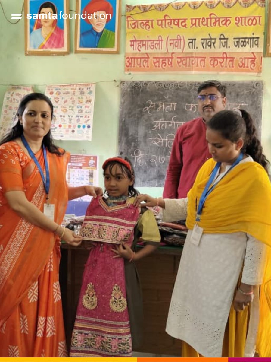 samta_fdn's tweet photo. This World Tailors Day, 28 February 2026 ✂️✨

Samta Foundation celebrated the power of skill with purpose.

Dresses lovingly stitched by our students and community women were distributed to marginalized and orphaned children.

Stitching not just clothes, but dignity and hope. https://t.co/7IlX52OlXG