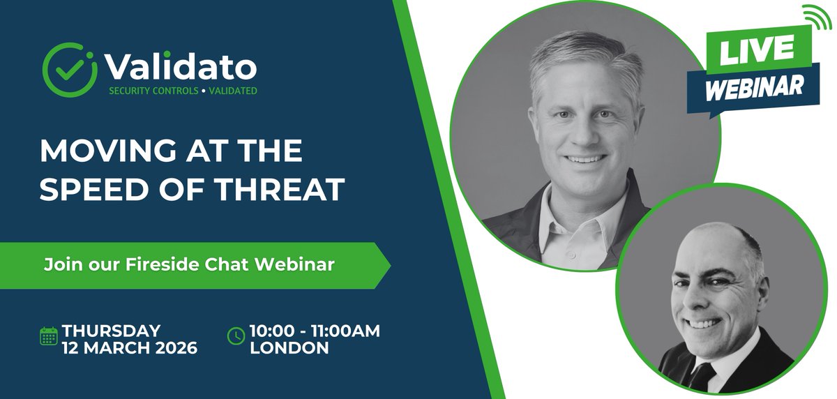 Validato1's tweet image. This fireside chat webinar focuses on the "how" of modern security - bridging the gap between tool acquisition and actual protection. 

Register here: bit.ly/4rLFq7i

#Cybersecurity #SecurityControls #MITREATTACK