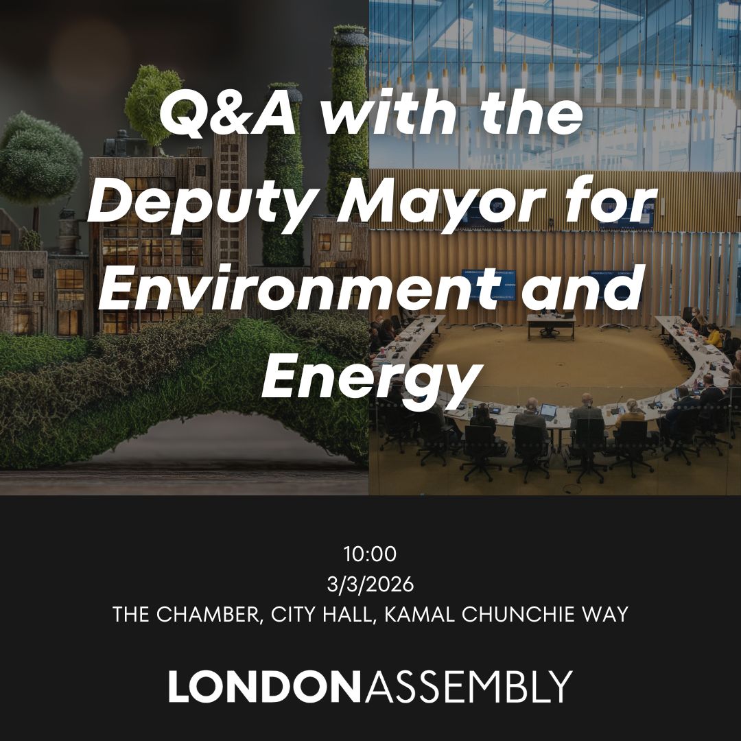 LondonAssembly's tweet photo. Tomorrow from 10am, #AssemblyEnvironment will question the Deputy Mayor for Environment and Energy on London’s environmental priorities and progress. Find out more: https://t.co/lDvTtbvYzl https://t.co/XCg51c5v3A