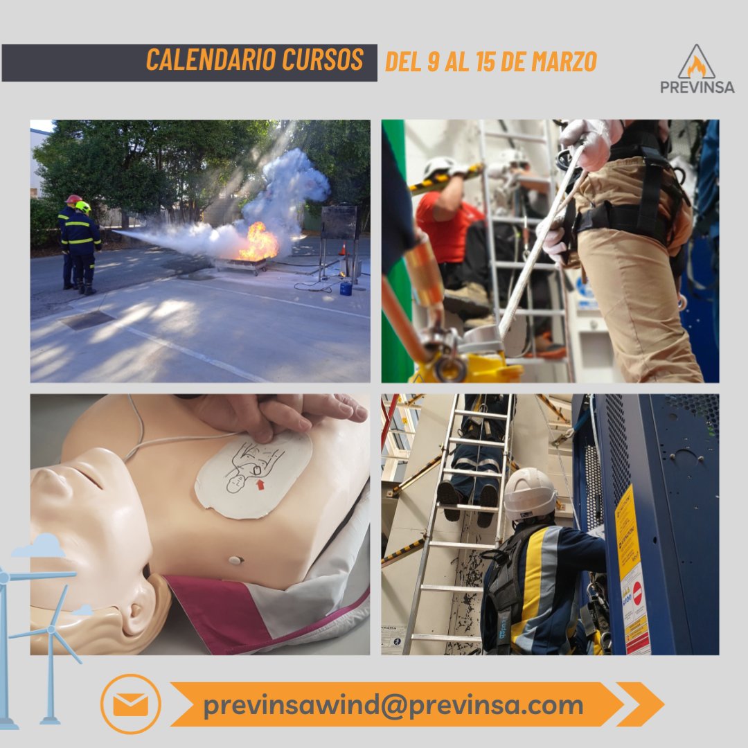 Calendario de cursos GWO semana del 9 al 15 de marzo 2026 👨🏻‍🏫🚒 👩‍🚒 👨‍🚒⛑ #Cursos con matrícula abierta en GWO más información 📱💻📧 🌐 previnsa.com/gwo/ #Seguridad #Bomberos #Previnsa #BomberosPrivados #emergencias #quimicas #incendios #Industriales