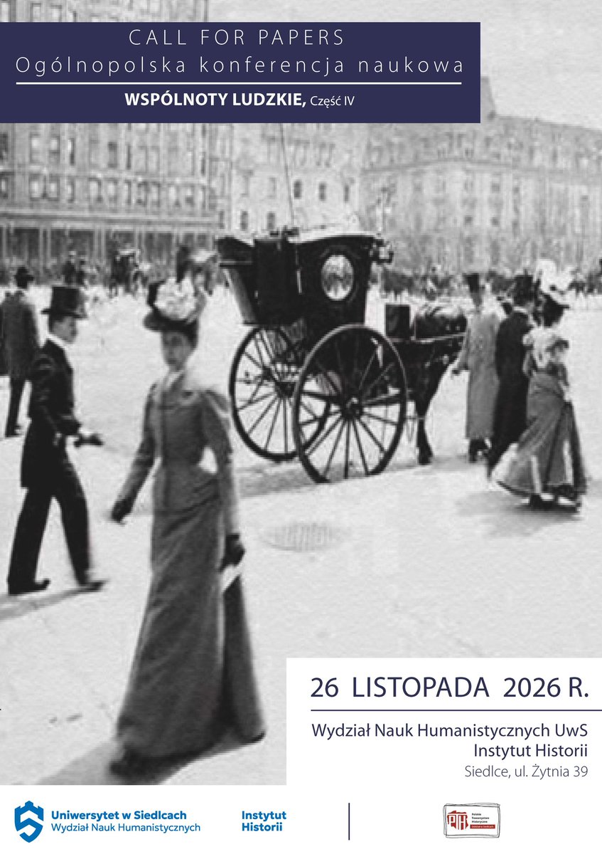 Szanowni Państwo, 
serdecznie zapraszam do udziału w czwartej już odsłonie organizowanej przeze mnie interdyscyplinarnej konferencji naukowej pt. "Wspólnoty ludzkie. Dzieje-zjawiska-problemy".

Więcej informacji: ih.uws.edu.pl/homepage/aktua…

Jak zawsze, będzie się pozytywnie działo.