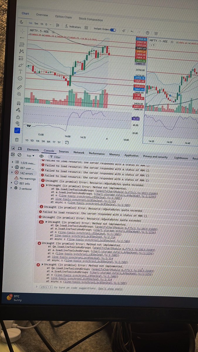 amarsoni_india's tweet photo. @AngelOne there are lot of javascript console errors on chart page. Which cause serious and dangerous issues. Lot of technical glitches in angle one web App. Raised query #28044781
Your IT team need a belt treatment. How they guys release to production with serious errors. https://t.co/gEcSIHf2C2