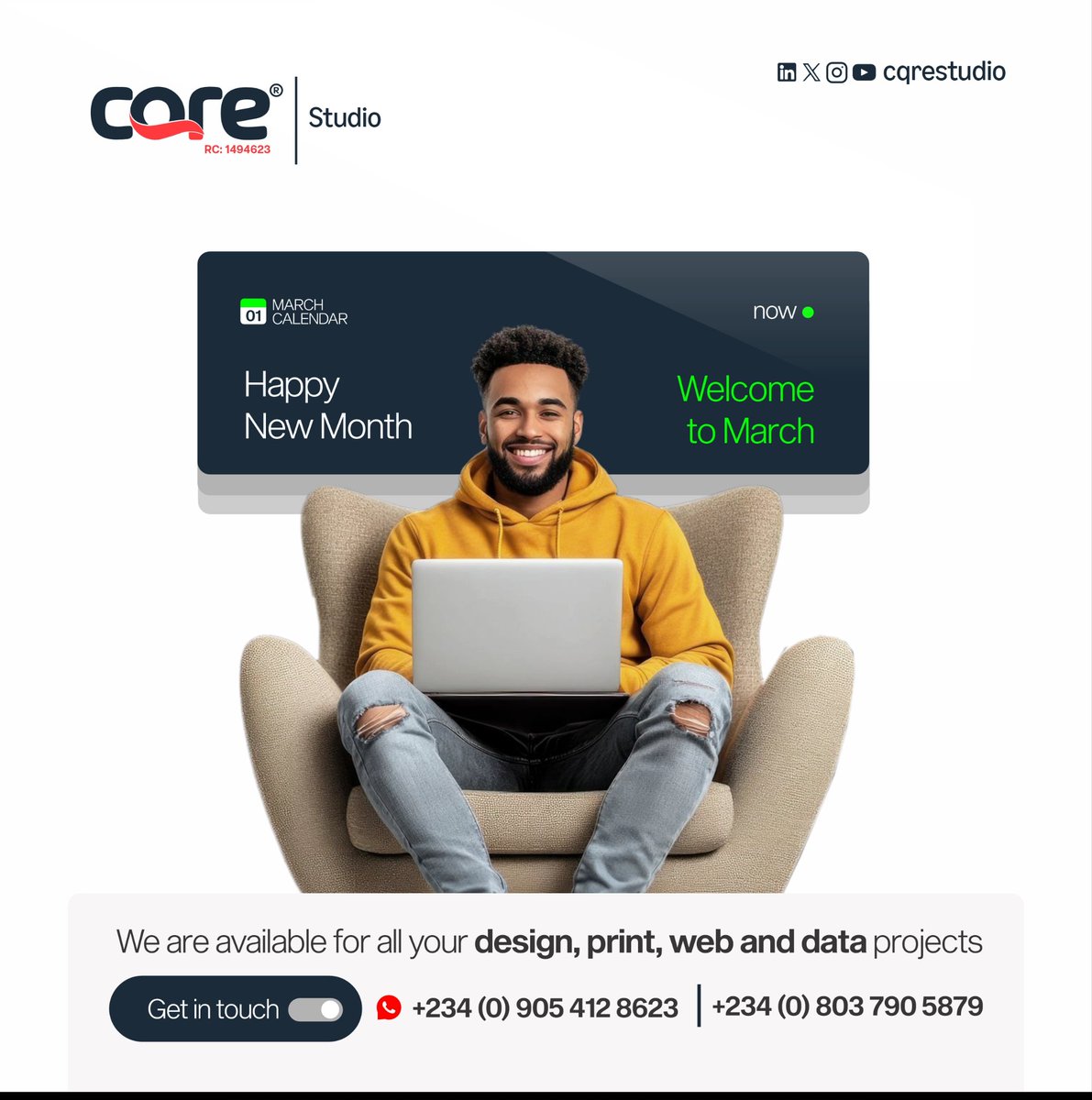 CqreStudio's tweet photo. Happy New Month. We are available for new projects https://t.co/TFynk37RpT