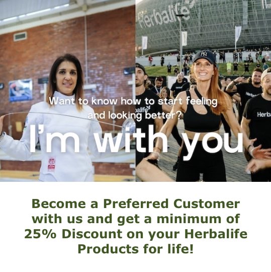 Herbs4LifeUK's tweet photo. 🌿 Join us as a Herbalife Preferred Customer &amp; get a minimum of 25% discount on your favourite products for life! 

3 discount levels: Bronze (15%), Silver (25%) and Gold (35%)

Join us TODAY!

🛒 https://t.co/VqEJGVfS7F

#herbalife #herbalifenutrition #herbalifepreferredcustomer https://t.co/xUczdSPBI0