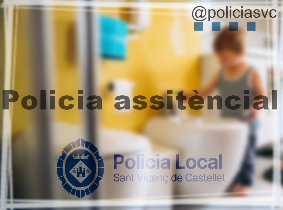 policiasvc's tweet photo. Avís del @112 que un menor està accidentalment tancat en un bany del domicili sense possibilitat d'obrir la porta. 
Intentem desmuntar el pany, però està trencat. Finalment, els @bomberscat  obren la porta. 
El menor estava sa i estalvi.
#Policiasvc
@SVCastellet https://t.co/bbnhfMxz7m
