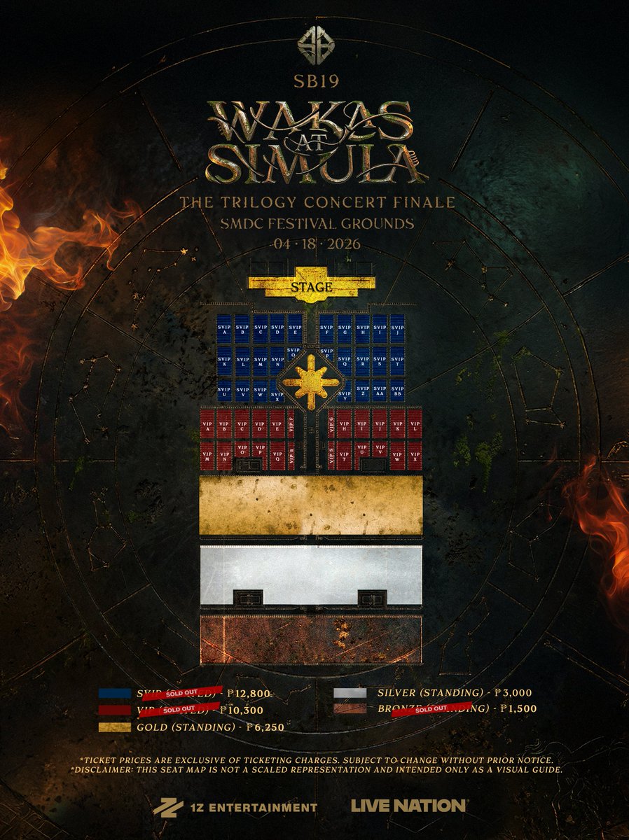 🍎 Wakas at Simula: The Trilogy Concert Finale

We're truly grateful for your overwhelming support for the Wakas at Simula: The Trilogy Concert Finale!

A few more sections in the Gold and Silver area are still open! You wouldn't want to miss out on this once-in-a-lifetime finale