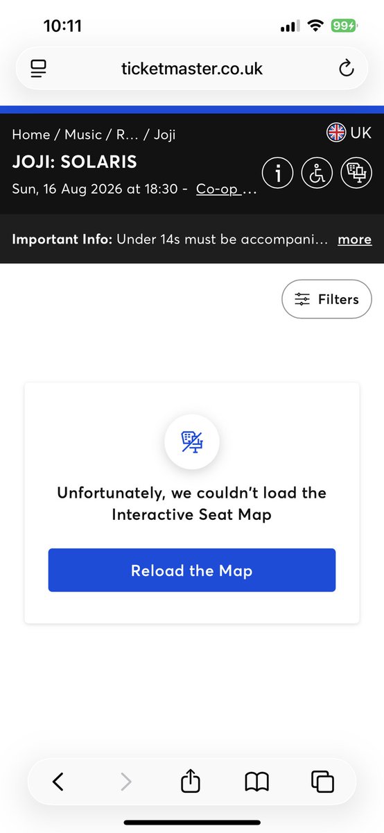 RhonaM8's tweet photo. @TicketmasterCS this is happening on mobile and on my desktop pc? https://t.co/cgOERj01tO