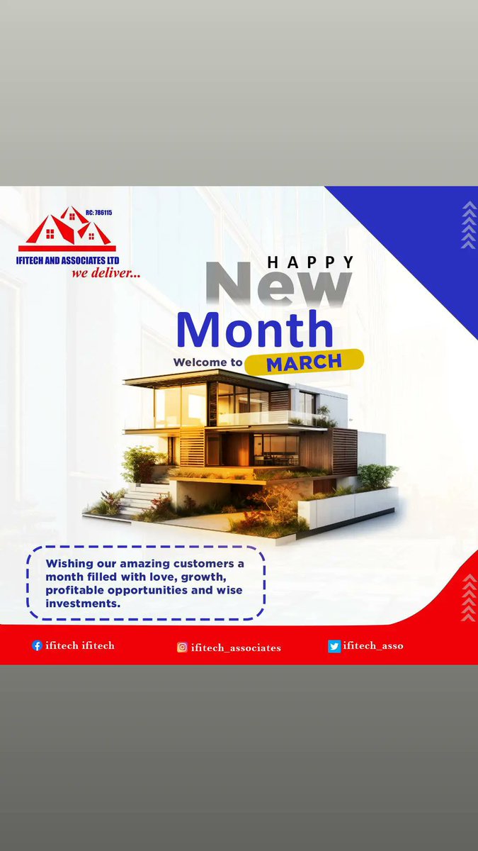 Ifitech_Asso's tweet photo. Happy new month from Ifitech and Associates Ltd 
We're ready to serve you better than ever,let's make this month count https://t.co/DWNh3lV5JK