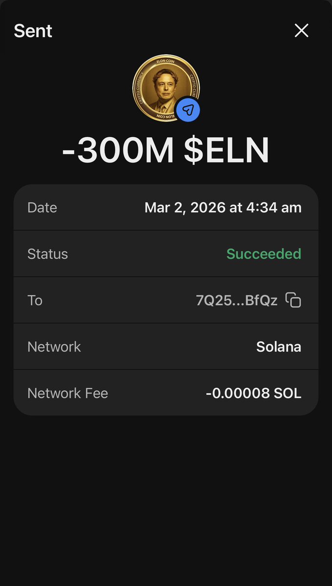 $ELN 🪙 is printing new millionaires TODAY!!

NEVER LET FEAR HOLD YOU BACK, WINNERS TAKE BOLD STEPS!!
BUY AND HODL $ELN now ✅🚀

🚨 $ELN will pump 100000% after LIST TODAY MARCH 2nd 11pm🕖 

JOIN PRESALE 📊
SEND $SOL TO,

A6hYw1RuNkovDX4b8DDnKrsX3Y7qU6SHQWfU74z4Q46h

0,5 $SOL  =