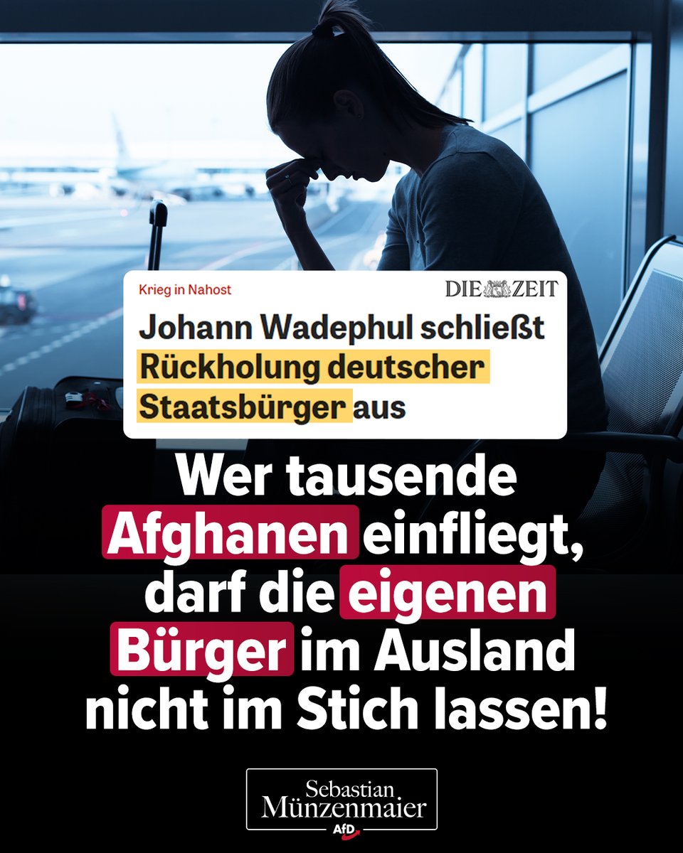 S_Muenzenmaier's tweet photo. Großbritannien bereitet eine Evakuierung vor, Tschechien holt seine Bürger aus der Krisenregion. Und Deutschland unter der CDU? Lässt deutsche Bürger im Stich!

TM https://t.co/WXJivTS6e8