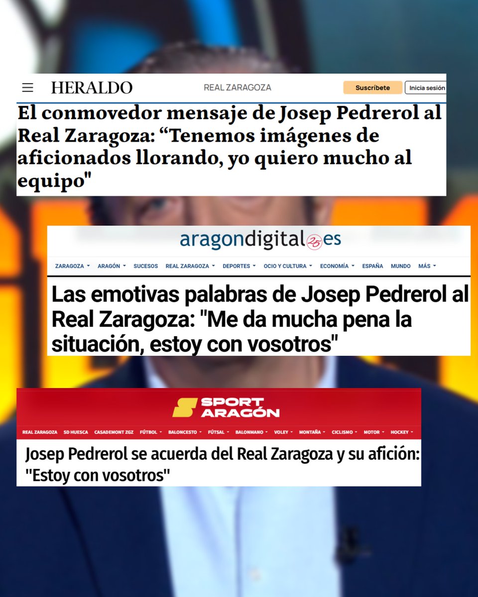 📰 ¡REPERCUSIÓN TOTAL! 📰

💙🤍 Las palabras de <a href="/jpedrerol/">Josep Pedrerol</a> sobre el <a href="/RealZaragoza/">Real Zaragoza</a> que resuenan por todo Aragón.