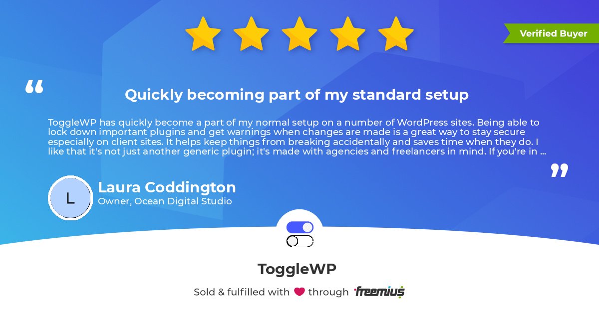 Toggle WP - One Plugin. Modular Power. tweet media