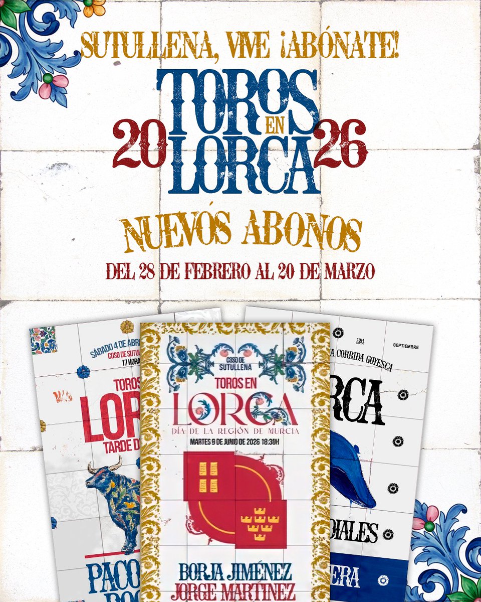 🚨¡𝗧𝗔𝗤𝗨𝗜𝗟𝗟𝗔𝗦 𝗔𝗕𝗜𝗘𝗥𝗧𝗔𝗦! Ya puedes conseguir tus 𝗔𝗕𝗢𝗡𝗢𝗦 para la temporada en Sutullena.

🔊 Si quieres adquirir tus abonos tienes hasta el próximo 20 de marzo.

TAQUILLAS DEL TEATRO GUERRA

#Unlujodetemporada 
#SutullenaVive