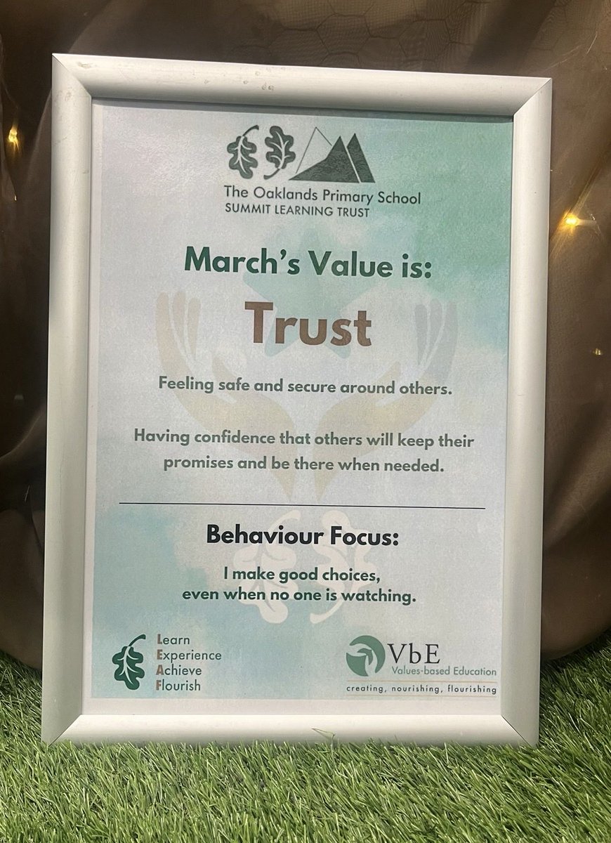 TheOaklandsBham's tweet image. Welcome to March’s value of Trust. 

#Valuesbasededucation #values #trust #OaklandsLEAF