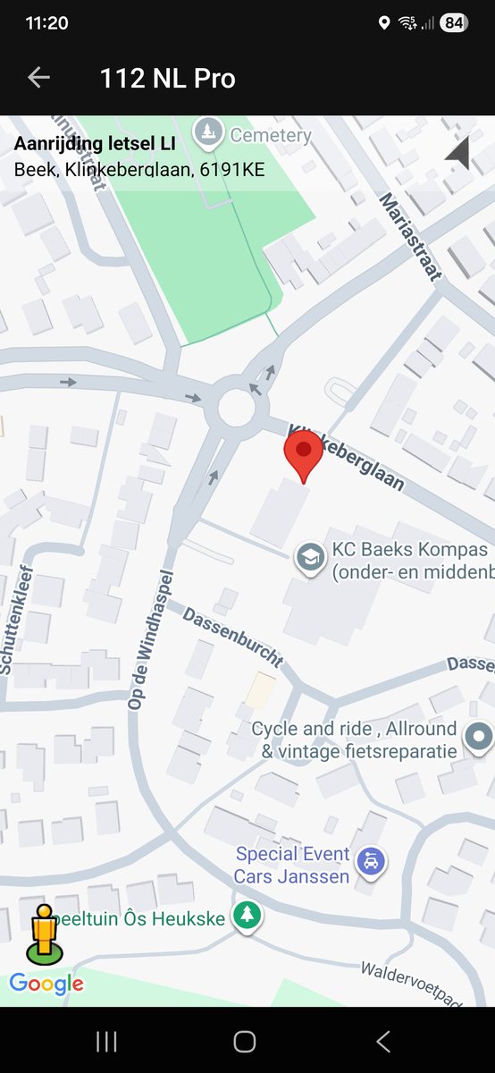 Aanrijding vermoedelijk met letsel op Klinkenberglaan