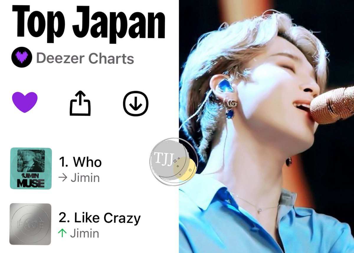 💜03/02 DEEZER TOP 100 Japan🇯🇵 #1 (＝)🙌 Worldwide OUT 🚨 本日も