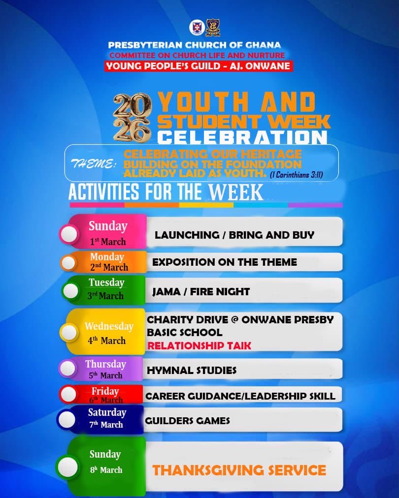 eunice_nannah's tweet photo. 💬𝐘𝐒𝐖 𝟐𝟎𝟐𝟔 
➖➖➖➖➖

#YSW2026
#AjumakoOwane
#YSWProgramOutline
#WeAreCentralYPG
➖➖➖➖➖➖➖➖
𝐂𝐞𝐧𝐭𝐫𝐚𝐥 𝐏𝐫𝐞𝐬𝐛𝐲𝐭𝐞𝐫𝐲 𝐘𝐏𝐆©️𝟐𝟎𝟐𝟔 https://t.co/Zr58A8qNNv