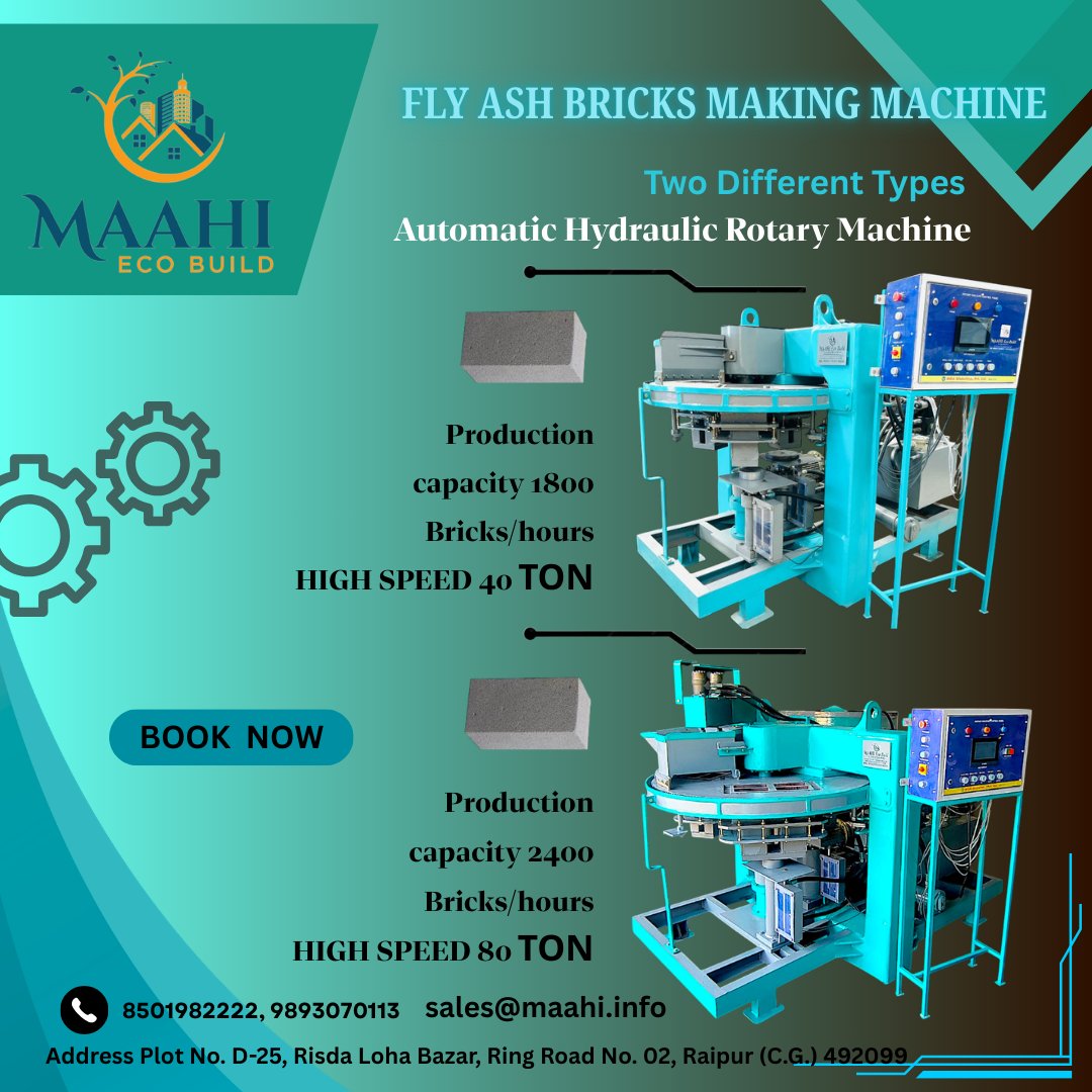 maahiecobuild's tweet image. Fully Automatic Fly Ash Bricks Making Machine

#FlyAshBrickMachine #FlyAshBricks
#BrickMakingMachine #AutomaticBrickMachine
#BlockMakingMachine #PaverBlockMachine
#ConstructionMachinery #BrickPlant
#MaahiEcoBuild #IndustrialMachines
#RaipurBusiness #ChhattisgarhIndustry