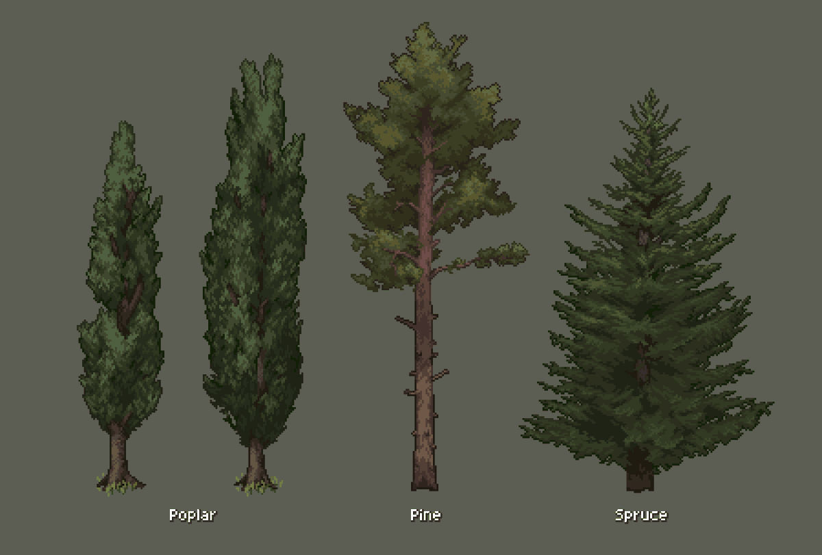 #pixelart trees