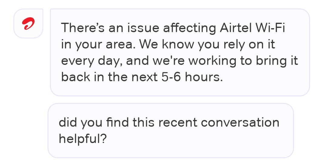 heymehbub's tweet photo. @Airtel_Presence @TRAI @DoT_India
Again facing an area-wide Airtel Wi-Fi outage in Hailakandi, Assam

Service was supposed to be restored in 5–6 hours but that time has already passed

Still no Wi-Fi in entire locality
This repeated issue is unacceptable.
Please restore service https://t.co/6dBgiUymuT
