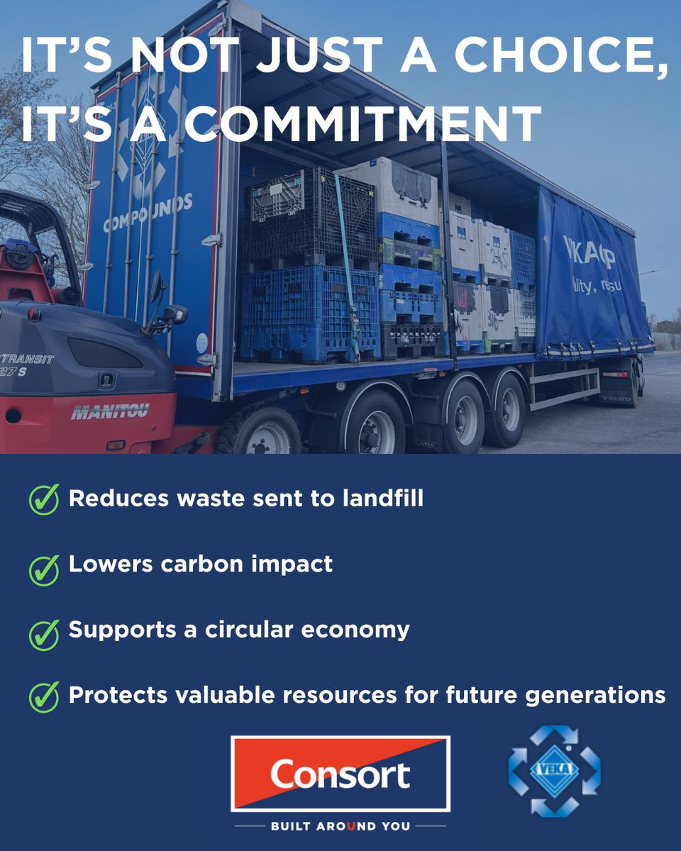♻️Proud Recycling Achievement

In 2025 as part of the VEKA Recycling, Consort successfully recycled 162.67 tonnes of material, diverting away from landfill and given a second life through responsible recycling

Recycling  isn’t just about compliance - it’s about accountability