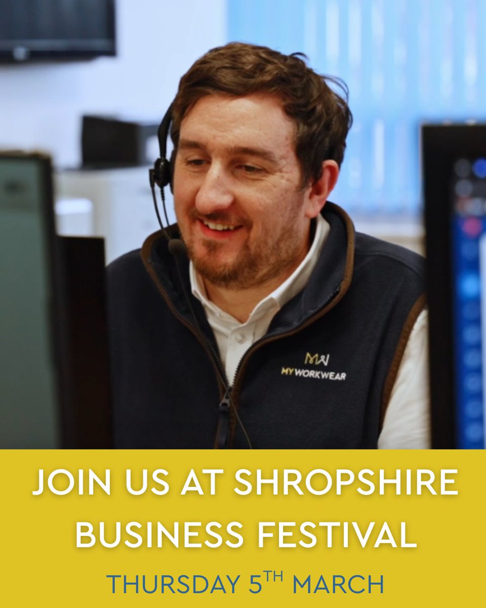 MyWorkwearCo's tweet image. This week you can find our team at Shropshire Business Festival.
We'll have some of our best selling garments on show as well as prizes and workwear vouchers up for grabs.
Visit us from 1pm on Thursday 5th March at Telford International Centre. 
#ShropshireEvent #Expo #Workwear