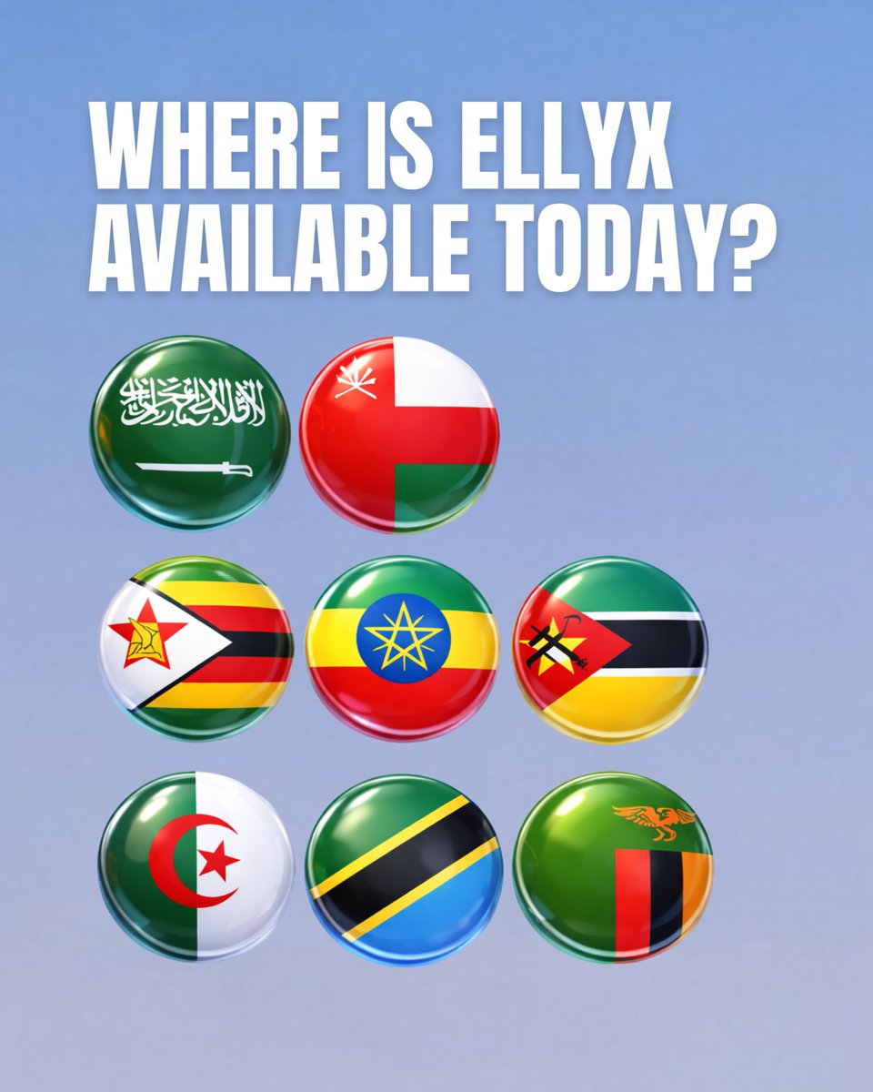 If you work with cross-border payments, P2P exchange or local currencies in emerging markets — this matters.

Ellyx is currently operating in:

🇿🇼 Zimbabwe
🇪🇹 Ethiopia
🇲🇿 Mozambique
🇩🇿 Algeria
🇹🇿 Tanzania
🇿🇲 Zambia
🇸🇦Saudi Arabia
🇴🇲Oman

ellyx.com